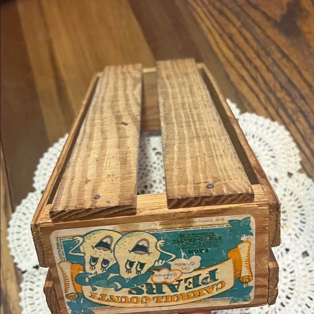 Vintage Wooden Pear Crate from Kentucky 11.5”-5”